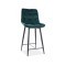 Upholstered bar stool Chic H2 green velvet and black 45x37x92 DIOMMI CHICH2VCZ