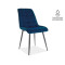 Upholstered chair CHIC blue velvet matte and black 50x43x88 DIOMMI CHICMVCGR