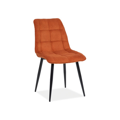 Upholstered chair Chic 50x43x88 black/ribbon cinnamon DIOMMI CHICSCCY