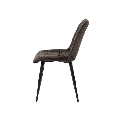 Upholstered chair CHIC brown velvet and black 50x43x88 DIOMMI CHICVCBR