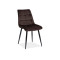 Upholstered chair CHIC brown velvet and black 50x43x88 DIOMMI CHICVCBR