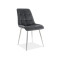 Upholstered chair CHIC black velvet and chrome 50x43x88 DIOMMI CHICVCHC