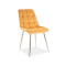 Upholstered chair Chic 50x43x88 chrome/curry velvet DIOMMI CHICVCHCU