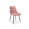 Upholstered chair CHIC pink velvet and black 50x43x88 DIOMMI CHICVCRA52