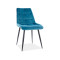 Upholstered chair CHIC turquoise velvet and black 50x43x88 DIOMMI CHICVCTU