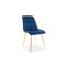 Upholstered chair CHIC blue velvet and gold 50x43x88 DIOMMI CHICVZLGR