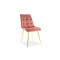 Upholstered chair CHIC antique pink velvet and gold 50x43x88 DIOMMI CHICVZLRA