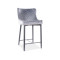 Upholstered bar stool Colin B H2 48x42x88 metal black base/gray velvet bluvel 14 DIOMMI COLINBH2VCSZ