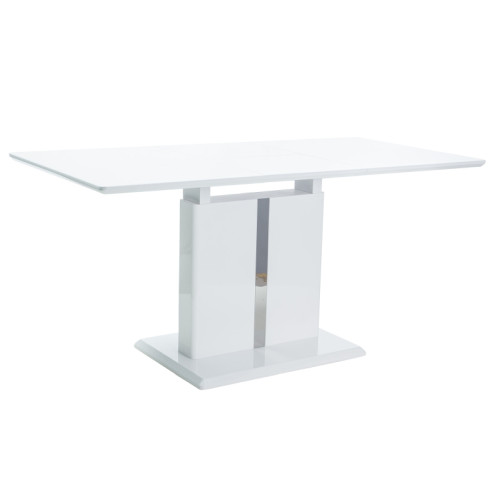 Dining table DALLAS with MDF top in white and frame in MDF and metal in white lacquer 110(150) x75x76cm DIOMMI DALLASBB110