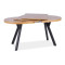 Extendable dining table DOMINGO II oak veneer top and black metal frame 140(272)x80x76cm DIOMMI DOMINGO2DC140