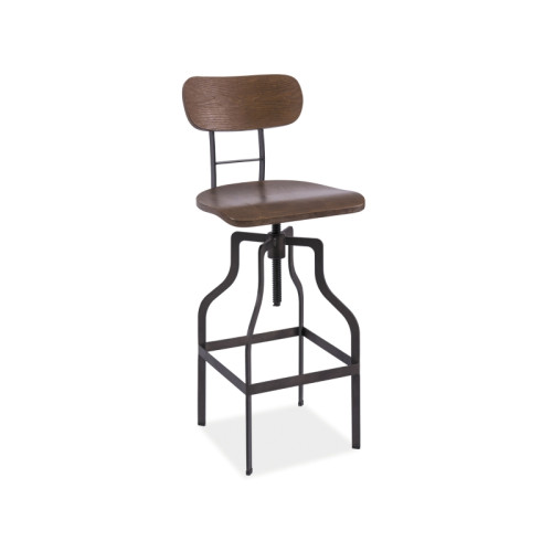 Bar stool Drop 35x42x89 graphite/wood dark walnut DIOMMI DROPCOG