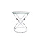 Coffee table EOS C glass and metal 52x52x56cm chrome DIOMMI EOSCTCH
