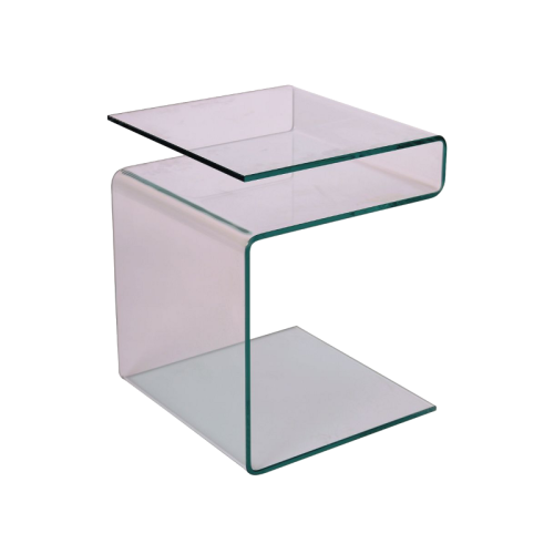 Coffee table EPI high quality transparent tempered glass 42x38x48cm DIOMMI EPI