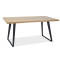 Dining table FALCON laminated oak top and black metal frame150x90x77cm DIOMMI FALCONLDC150