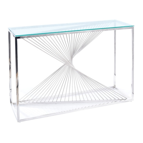 CONSOLE FLAME C TRANSPARENT / SILVER 120X40 DIOMMI FLAMECTS