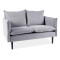 Two-seater sofa Flora 129x81x89 gray velvet/wenge DIOMMI FLORAVSZW 80-877