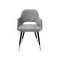 Upholstered chair Franco gray velvet and black gold 54x46x80 DIOMMI FRANCOVCSZ