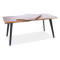 Dining table FRESNO MDF top and oak veneer and black matte metal frame 150(210)x90x76cm FRESNODC150