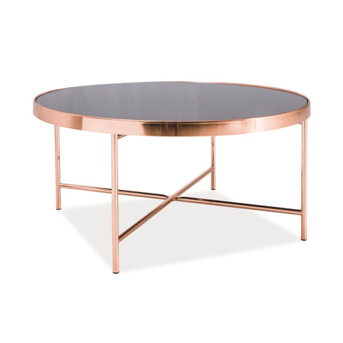 Coffee table Gina 82x82x40 black/copper DIOMMI GINABCMD 80-285