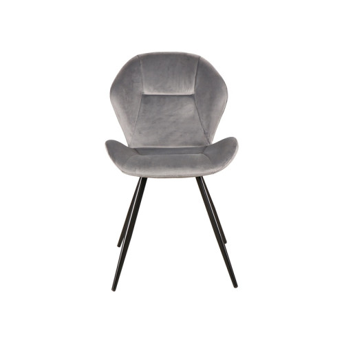 Upholstered chair GINGER gray velvet and black 51x41x85 DIOMMI GINGERVCSZ
