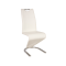 Upholstered chair H090 white and chrome 43x45x102 DIOMMI H090B
