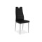 Upholstered chair H260 black and chrome 40x38x96 DIOMMI H260CCH