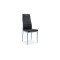 Upholstered chair H261 black and aluminum 40x38x96 DIOMMI H261BISSC
