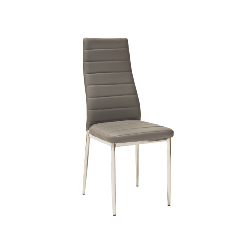 CHAIR H261 CHROME / GRAY ECO LEATHER DIOMMI H261SZ