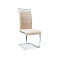 Upholstered chair H-441 beige damask and chrome 41x42x102 DIOMMI H441BEM