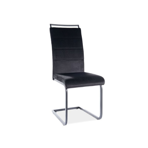 Upholstered chair H-441 black velvet and black 41x42x102 DIOMMI H441VCC