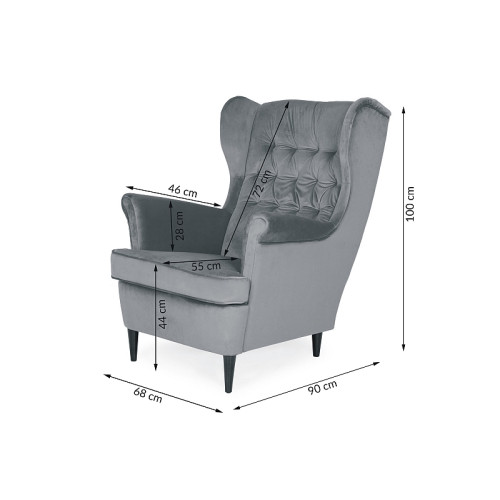 Armchair Harry  90х68х100 Beige Color DIOMMI HARRYV28W