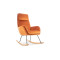 Rocking chair armchair in orange and black 70x49x106 DIOMMI HOOVERVP