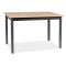 HORACY extendable dining table with laminated board top and black MDF frame125 125(170)x75x75cm DIOMMI HORACYDAC125