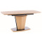 Dining table HOUSTON mdf veneer and tempered glass 120(160)x80x76cm oak and black lacquer DIOMMI HOUSTONDD120