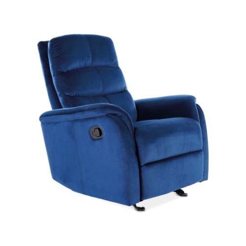 Folding relaxing armchair JOWISZ blue velvet 78x98-160x102 DIOMMI JOWISZVGR
