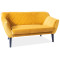 Two-seater sofa Karo2 140x75x76 velvet color curry bluvel 68 DIOMMI KARO2V68W