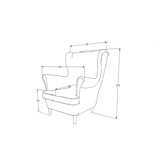 Armchair Lady 56х75х101 Antique Pink DIOMMI LADYV52