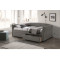 LANTA upholstered bed with gray fabric damask. 90X200 DIOMMI LANTA90SZ