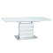 Extendable dining table LEONARDO glass, MDF color white lacquer 140(180)x80x76cm DIOMMI LEONARDOBB140
