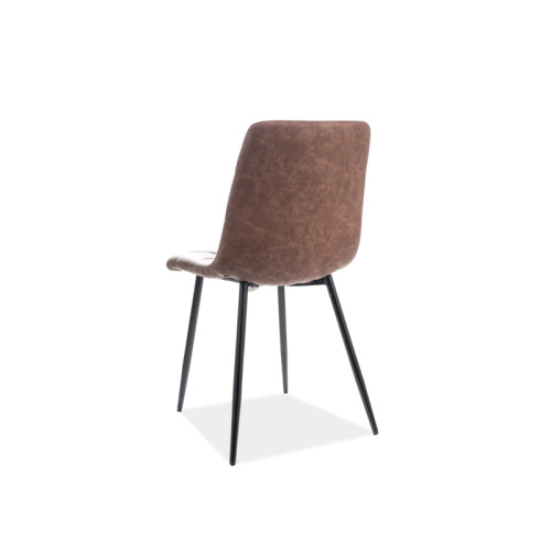 Upholstered chair LOOK brown eco leather black 59x43x82 DIOMMI LOOKCBR