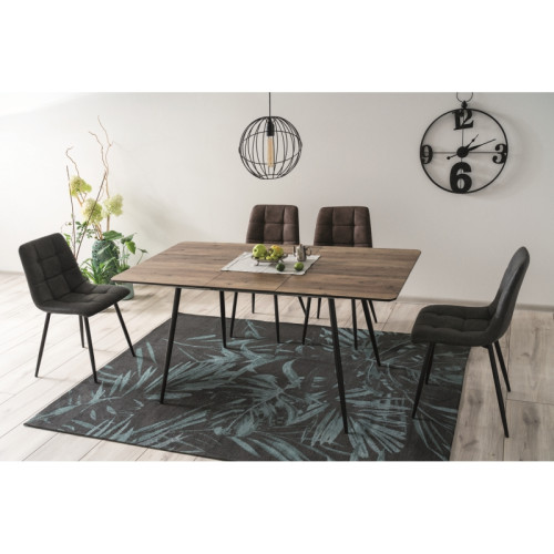 Upholstered chair LOOK gray eco leather and black 59x43x82 DIOMMI LOOKCSZ