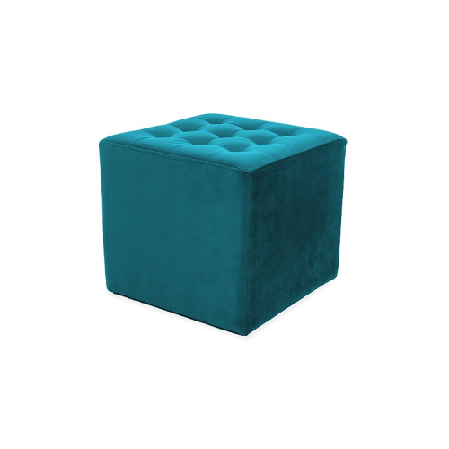Puff stool Lori 39x39x34 Turquoise Color DIOMMI LORIV85