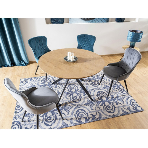 Upholstered chair LOTUS gray velvet black 52x45x91 DIOMMI LOTUSVCSZ