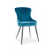 Velvet dining chair Lotus 51 x 52 x 91 Blue Color DIOMMI LOTUSVCTU