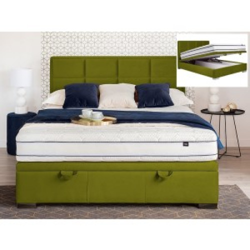 MAISON VELVET BED 160x200 COLOR GREEN / CHROME UPHOLSTERY BLUVEL 75 DIOMMI MAISONV160Z