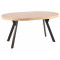 Еxtendable dining table MEDAN of laminated board and metal 100(168)x100x76cm oak/black DIOMMI MEDANDACFI100