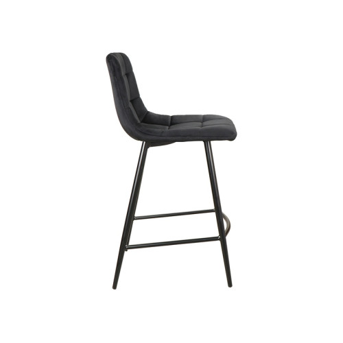 Upholstered bar stool MIla-H 43x40x87 black/black velvet DIOMMI MILAH2VCC