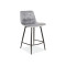 Upholstered bar stool MIla-H 43x40x87 black/gray velvet DIOMMI MILAH2VCSZ