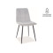 Upholstered chair MLLA gray velvet and black 45x41x86 DIOMMI MILAMVCSZ