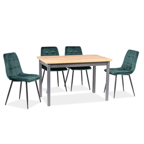 Upholstered chair MLLA green velvet black 45x41x86 DIOMMI MILAVCZ